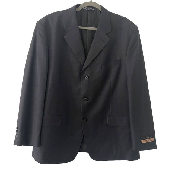 Jones New York Prima 120 Wool Blend Three Button Suit Jacket Sport Coat 44 - Picture 1 of 10
